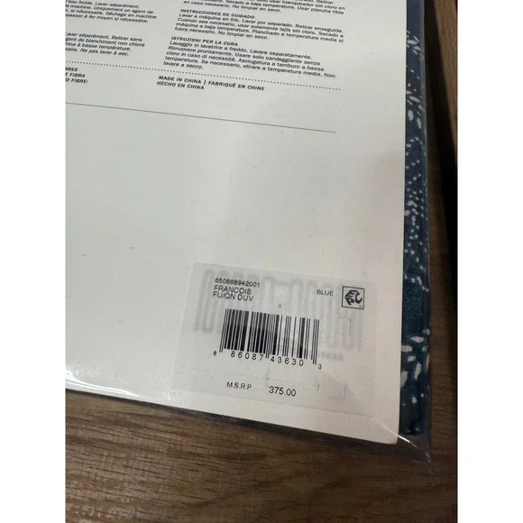 Ralph Lauren Home Francois Full Queen Duvet Cover Navy Blue 100% Cotton New - Picture 6 of 10